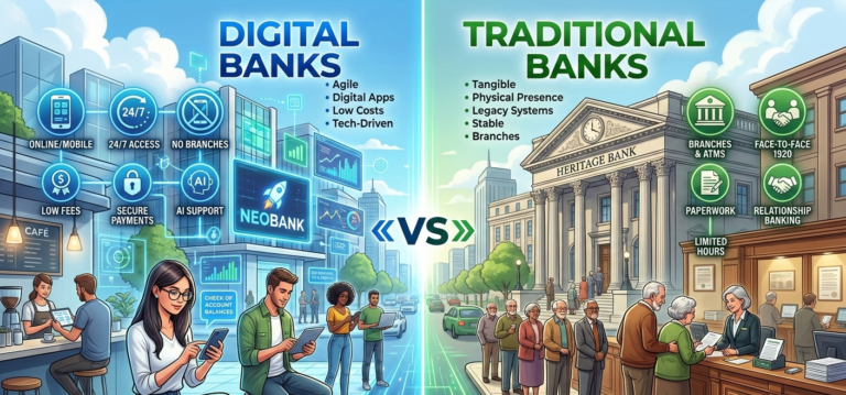 Digital banks vs traditional